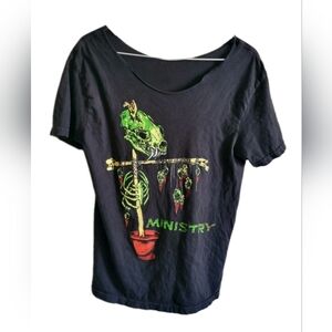 Vintage 1992 Ministry Scarecrow Band T Shirt Adult Mediuk Round Neck